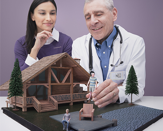 doctors with small house